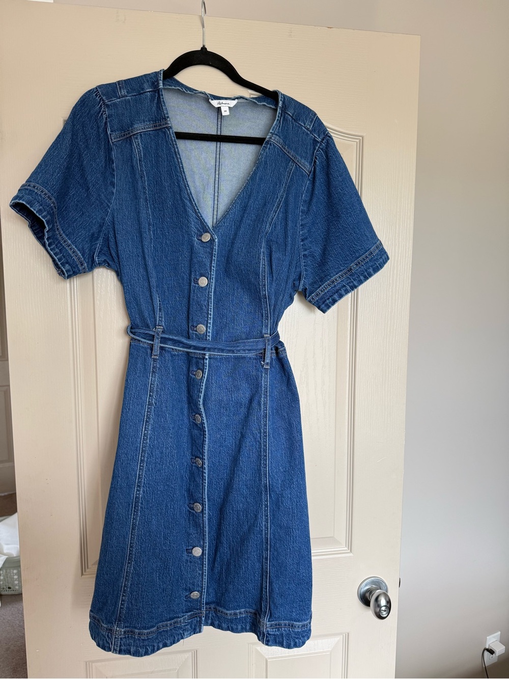 Vintage Reitman‘s denim dress with waistband - stretchy denim